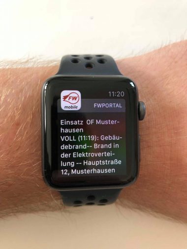 Alarm auf der Smartwatch